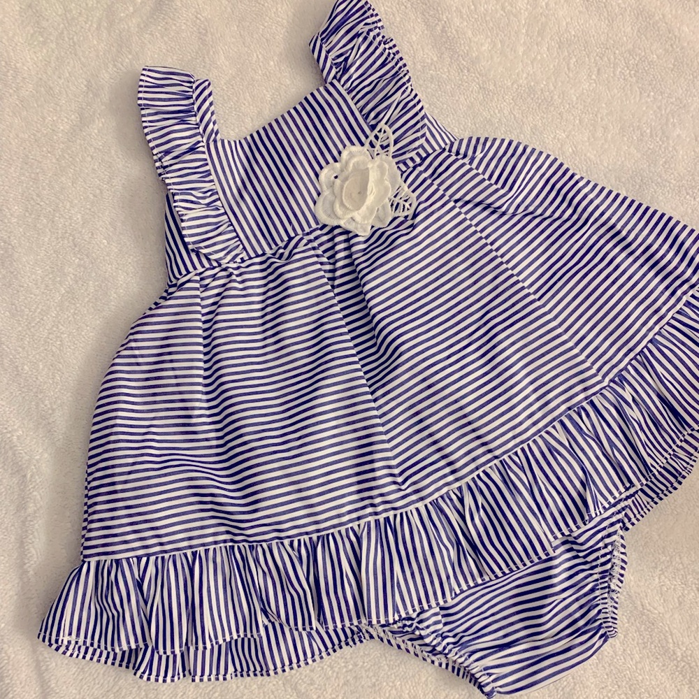 Rare Editions baby girl dress and matching diaper cover